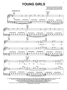 page one of Young Girls (Piano, Vocal & Guitar Chords (Right-Hand Melody))