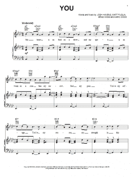 page one of You (Piano, Vocal & Guitar Chords (Right-Hand Melody))