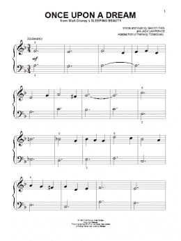 page one of Once Upon A Dream (Beginning Piano Solo)