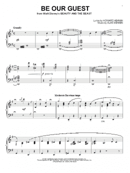 page one of Be Our Guest (from Beauty And The Beast) (Piano Solo)