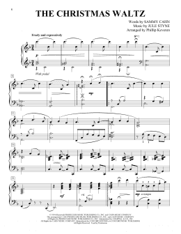 page one of The Christmas Waltz (Piano Solo)