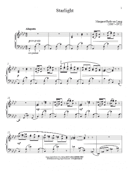 page one of Starlight (Piano Solo)