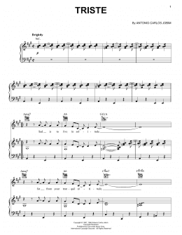 page one of Triste (Piano, Vocal & Guitar Chords (Right-Hand Melody))