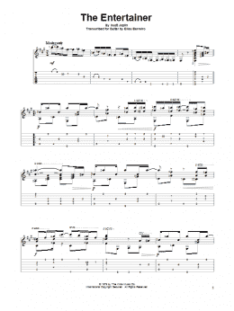 page one of The Entertainer (Solo Guitar)