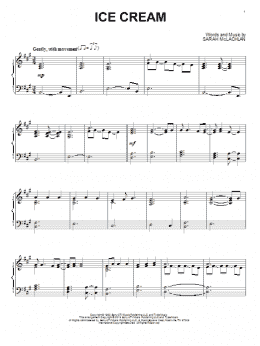 page one of Ice Cream (Piano Solo)