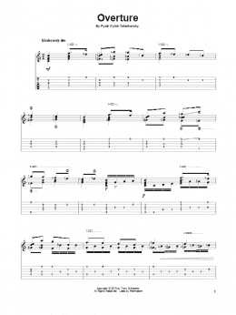 page one of Overture (Solo Guitar)