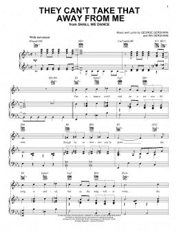 page one of They Can't Take That Away From Me (Piano, Vocal & Guitar Chords (Right-Hand Melody))