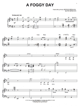 page one of A Foggy Day (In London Town) (Piano, Vocal & Guitar Chords (Right-Hand Melody))