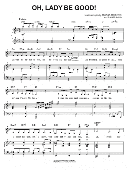 page one of Oh, Lady Be Good! (Piano & Vocal)