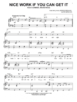 page one of Nice Work If You Can Get It (Piano & Vocal)