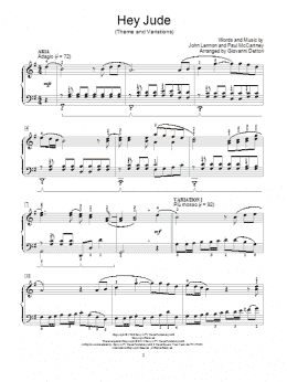 page one of Hey Jude (Educational Piano)