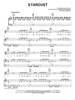 page one of Stardust (Piano, Vocal & Guitar Chords (Right-Hand Melody))