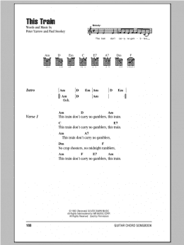 page one of This Train (Guitar Chords/Lyrics)