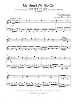 page one of My Heart Will Go On (Love Theme from Titanic) (Educational Piano)