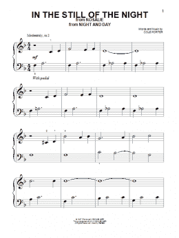 page one of In The Still Of The Night (Beginning Piano Solo)