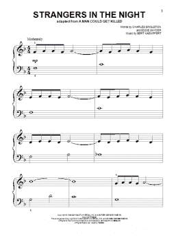 page one of Strangers In The Night (Beginning Piano Solo)