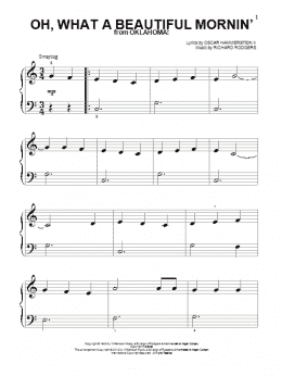 page one of Oh, What A Beautiful Mornin' (from Oklahoma!) (Beginning Piano Solo)