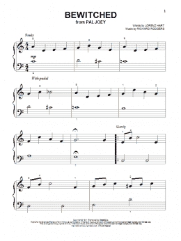 page one of Bewitched (Beginning Piano Solo)