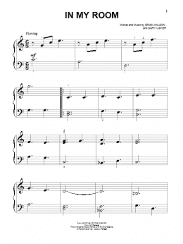 page one of In My Room (Beginning Piano Solo)