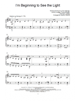 page one of I'm Beginning To See The Light (Educational Piano)