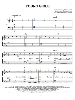 page one of Young Girls (Easy Piano)