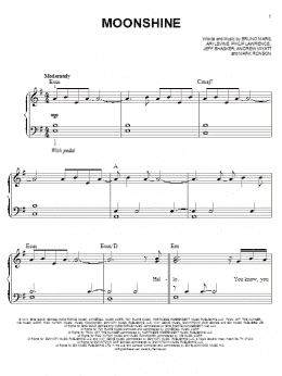 page one of Moonshine (Easy Piano)