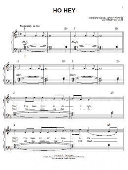 page one of Ho Hey (Easy Piano)