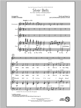 page one of Silver Bells (2-Part Choir)