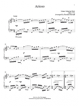 page one of Arioso (Piano Solo)