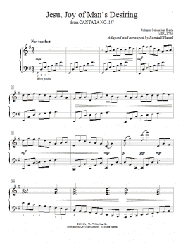 page one of Jesu, Joy Of Man's Desiring (Piano Solo)