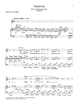 page one of Diaphenia (Piano & Vocal)