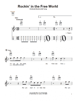 page one of Rockin' In The Free World (Ukulele)