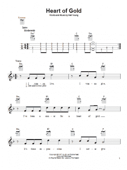 page one of Heart Of Gold (Ukulele)