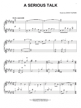 page one of A Serious Talk (Piano Solo)