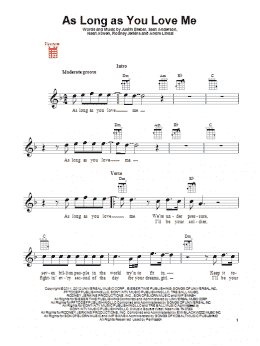 page one of As Long As You Love Me (Ukulele)