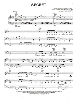 page one of Secret (Piano Solo)