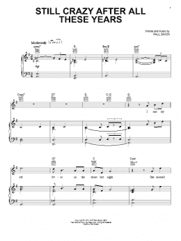 page one of Still Crazy After All These Years (Piano, Vocal & Guitar Chords (Right-Hand Melody))