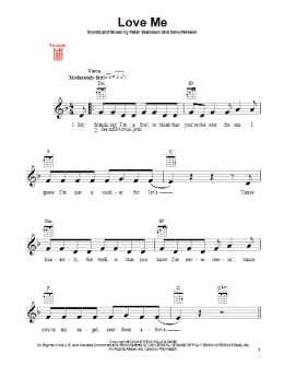 page one of Love Me (Ukulele)