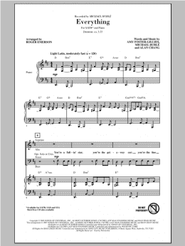 page one of Everything (SATB Choir)