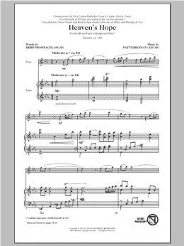 page one of Heaven's Hope (SATB Choir)