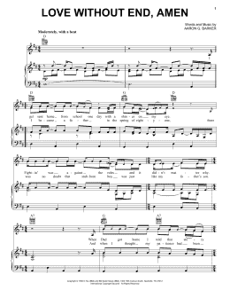 page one of Love Without End, Amen (Piano, Vocal & Guitar Chords (Right-Hand Melody))