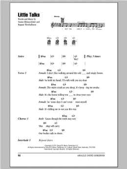 page one of Little Talks (Ukulele Chords/Lyrics)