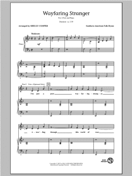 page one of Wayfaring Stranger (2-Part Choir)