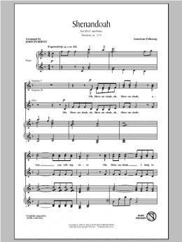 page one of Shenandoah (SSA Choir)