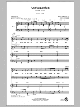 page one of American Anthem (SATB Choir)