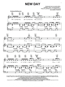 page one of New Day (Piano, Vocal & Guitar Chords (Right-Hand Melody))