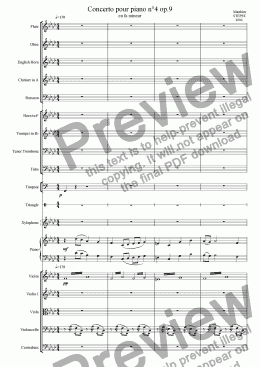 page one of Piano Concerto No.4, I: allegro