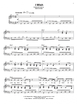 page one of I Wish (Piano & Vocal)