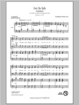 page one of Deck The Hall (SATB Choir)