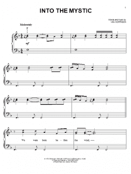 page one of Into The Mystic (Easy Piano)